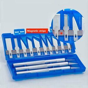 Precision Cutting Knife Set Hand Tools Art Hobby Craft Non Slip 13 Pieces